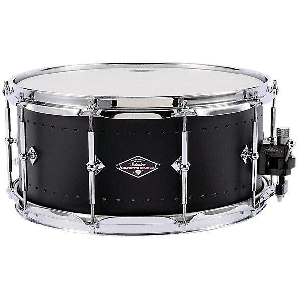 Craviotto Solitiare Series Snare Drum 14x6.5 Inch Matte Black