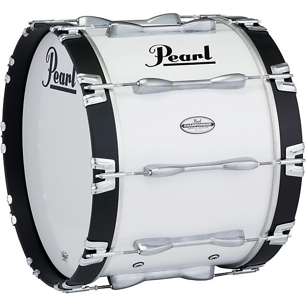 Open Box Pearl 24 x 14 in. Championship Maple Marching Bass Drum Level 1 Pure White