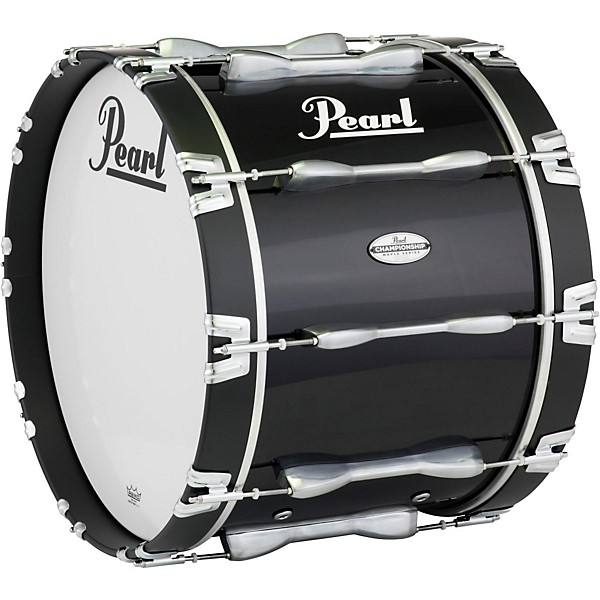 Open Box Pearl 22 x 14 in. Championship Maple Marching Bass Drum Level 1 Midnight Black