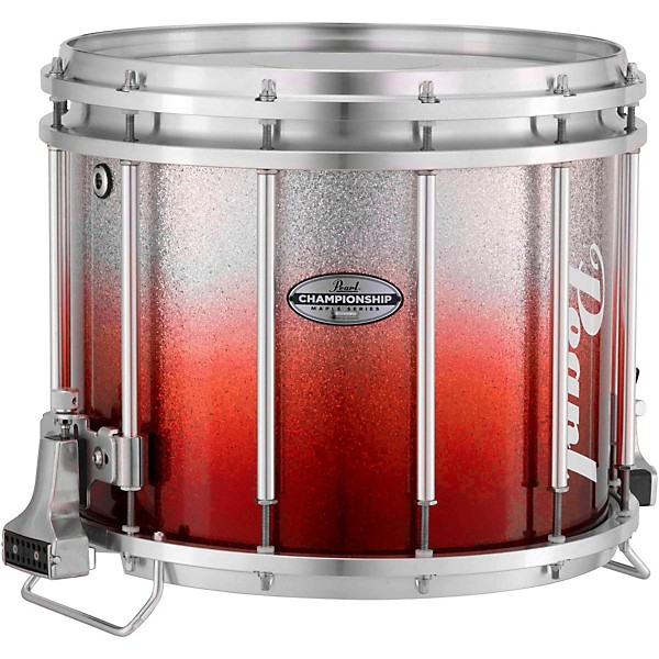 Pearl Championship Maple Varsity FFX Marching Snare Drum Fade Bottom Finish 14 x 12 in. Red Silver #967
