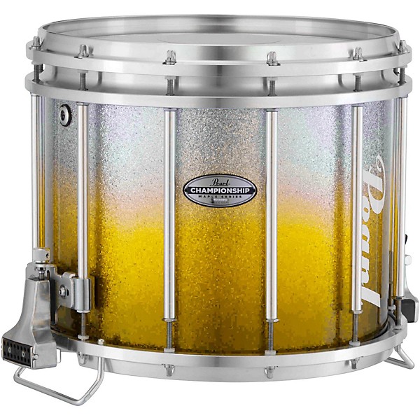 Pearl Championship Maple Varsity FFX Marching Snare Drum Fade Bottom Finish 14 x 12 in. Yellow Silver #964
