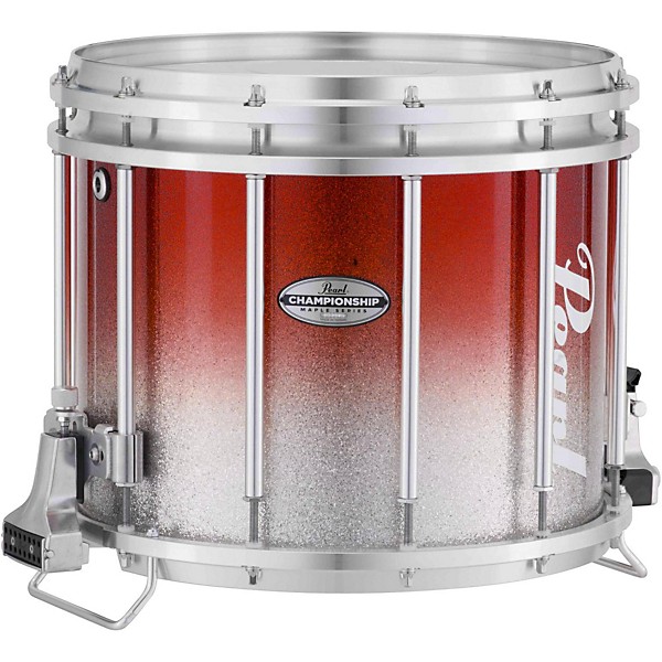 Pearl Championship Maple Varsity FFX Marching Snare Drum Fade Top Finish 13 x 11 in. Red Silver #968