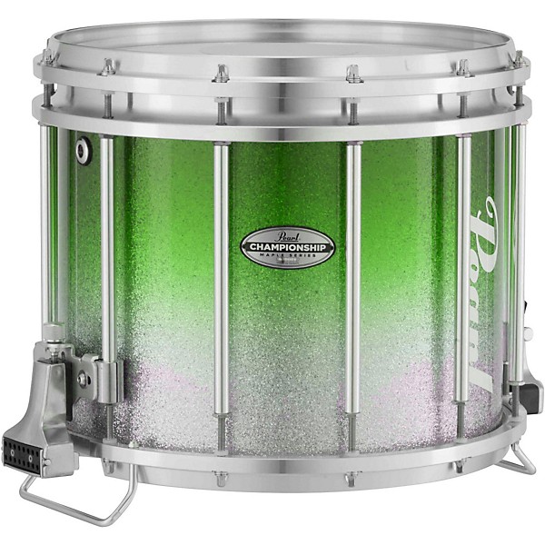 Pearl Championship Maple Varsity FFX Marching Snare Drum Fade Top Finish 14 x 12 in. Green Silver #971