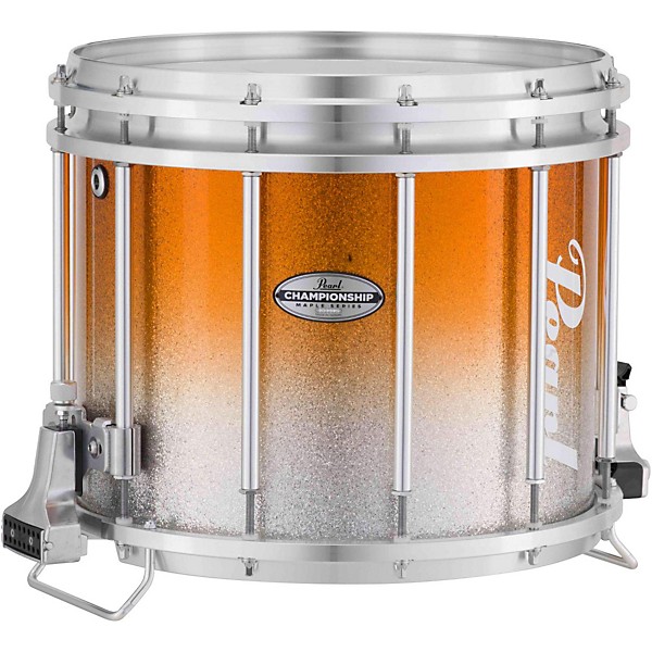 Pearl Championship Maple Varsity FFX Marching Snare Drum Fade Top Finish 14 x 12 in. Orange Silver #980