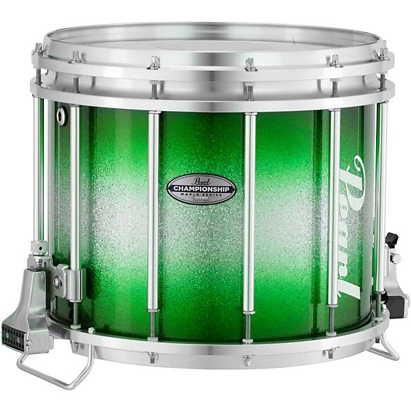 Pearl Championship Maple Varsity FFX Marching Snare Drum Burst Finish 14 x 12 in. Green Silver #969