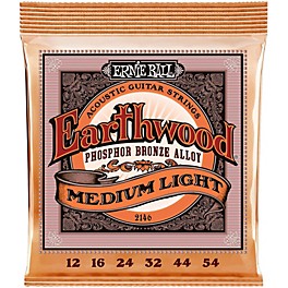 Ernie Ball 2146 Earthwood Phosphor Bronze Medium-Light Acoustic Guitar Strings