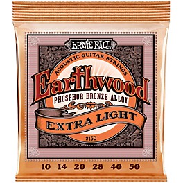 Ernie Ball 2150 Earthwood Phosphor Bronze Extra Light Acoustic Guitar Strings (10-50)