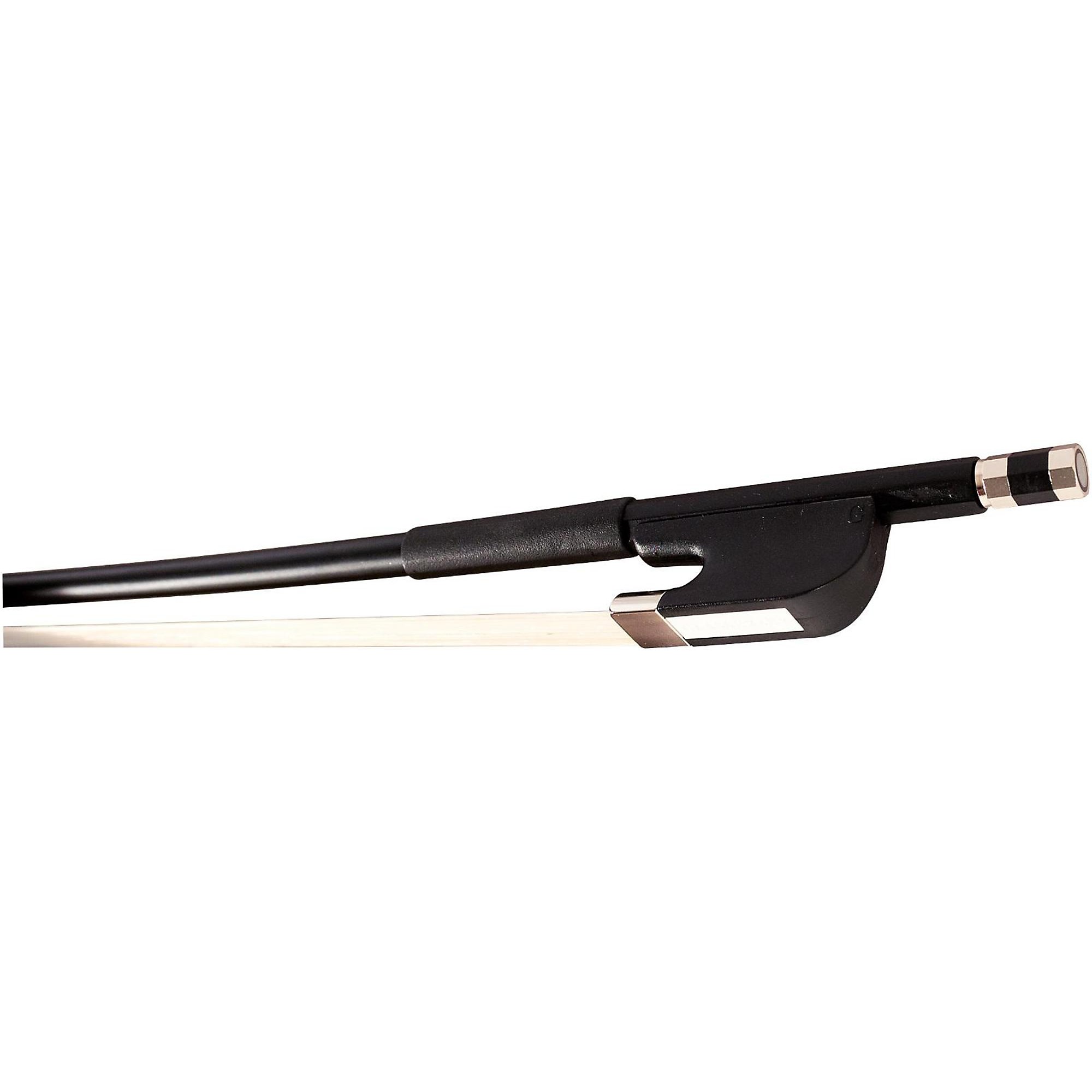 Glasser Bass Bow Fiberglass Half-Lined Frog Leatherette Grip 3/4