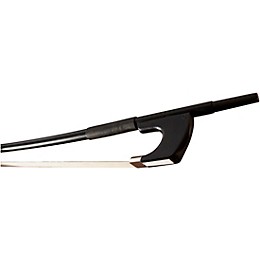 Glasser Bass Bow Fiberglass Half-Lined Frog Leatherette Grip 1/4 German -1