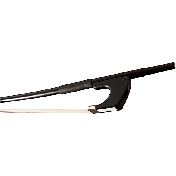 Glasser Bass Bow Fiberglass Half-Lined Frog Leatherette Grip 1/4 German -1