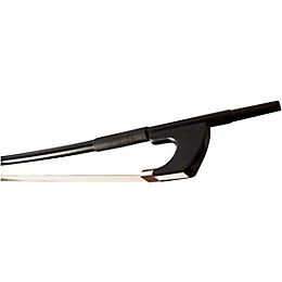 Glasser Bass Bow Fiberglass Half-Lined Frog Leatherette Grip 1/2 German -1