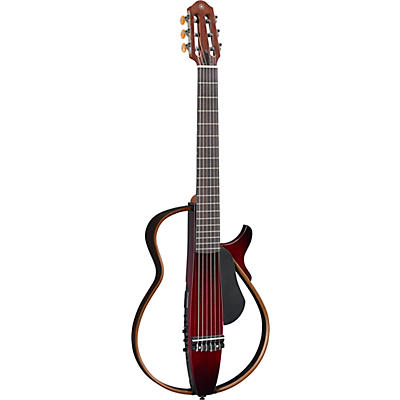 Yamaha Slg200n Nylon-String Silent Acoustic-Electric Guitar Dark Red Burst for sale