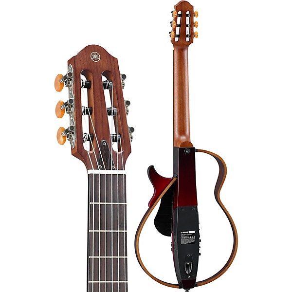 Yamaha SLG200N Nylon-String Silent Acoustic-Electric Guitar Dark Red Burst