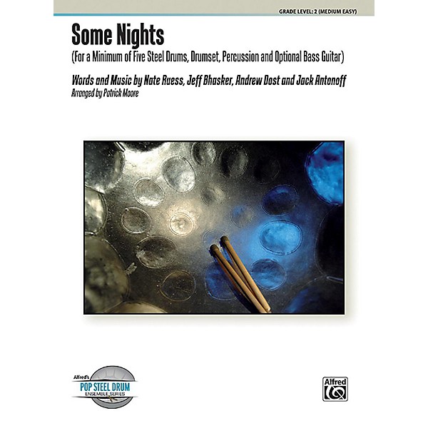 Alfred Some Nights Steel Drum Ensemble Score & Parts