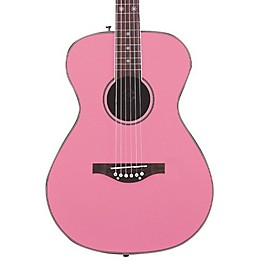 Daisy Rock Pixie Cupid Spruce Top Left-Handed Acoustic Guitar Powder Pink