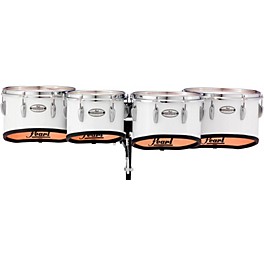 Pearl Championship Maple Marching Tenor Drums Quad Shallow Cut 10, 12, 13, 14 in. Pure White #33