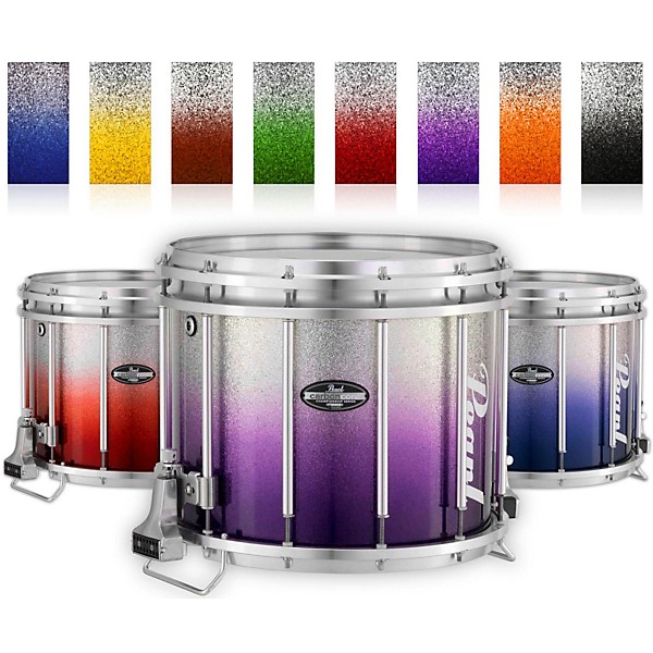 Pearl Championship CarbonCore Varsity FFX Marching Snare Drum Fade Bottom Finish 13 x 11 in. Purple Silver #976