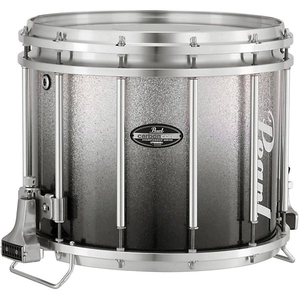 Pearl Championship CarbonCore Varsity FFX Marching Snare Drum Fade Bottom Finish 13 x 11 in. Black Silver #981