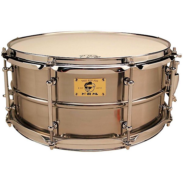 Pork Pie Pig Iron Snare Drum 14x6.5 in. Polished Raw