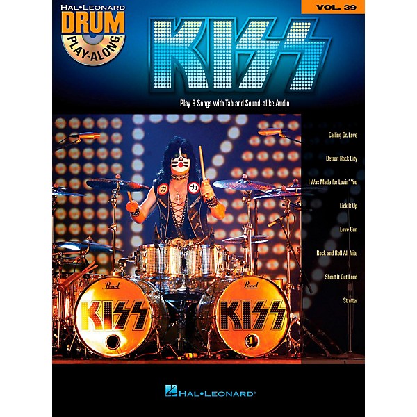 Hal Leonard Kiss - Drum Play-Along Volume 39 (Book/CD)