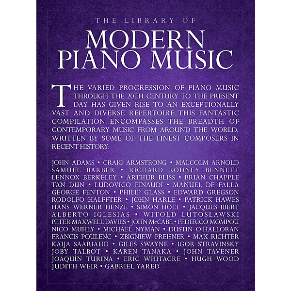 Music Sales Library Of Modern Piano Music - Piano Solo