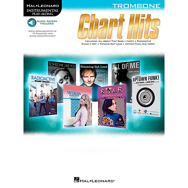 Hal Leonard Chart Hits For Trombone - Instrumental Play-Along (Book/Online Audio)