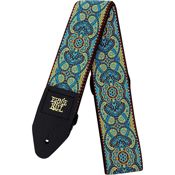 Perri's Premium Jacquard Guitar Strap Metallic Black Rose 2 in.