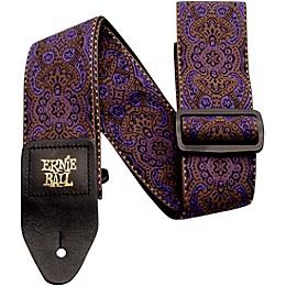 Ernie Ball Jacquard Polypro Guitar Strap Purple Paisley