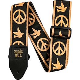 Ernie Ball Jacquard Polypro Guitar Strap Regal Black Ernie Ball Jacquard Polypro Guitar Strap Peace Love Dove