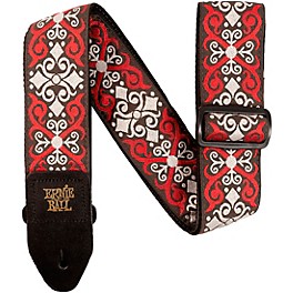 Ernie Ball Jacquard Polypro Guitar Strap Red King Ernie Ball Jacquard Polypro Guitar Strap Red Trellis