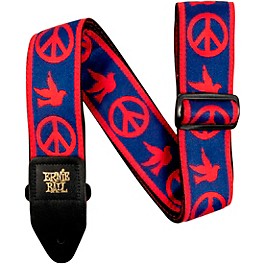 Ernie Ball Jacquard Polypro Guitar Strap Red King Ernie Ball Jacquard Polypro Guitar Strap Peace Love Dove Red/Blue