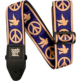 Ernie Ball Jacquard Polypro Guitar Strap Purple P... Ernie Ball Jacquard Polypro Guitar Strap Peace Love Dove Beige/Navy Blue