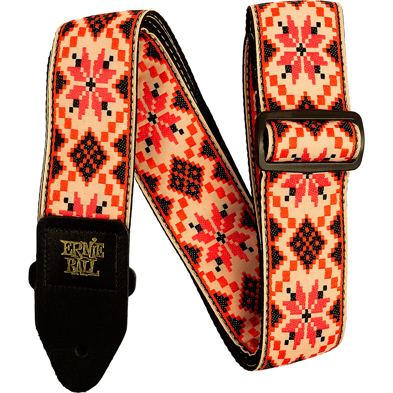 Ernie Ball Jacquard Polypro Guitar Strap Cinnamon Needlepoint Guitar
