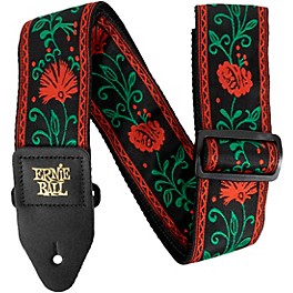 Ernie Ball Jacquard Polypro Guitar Strap Black Checkers Ernie Ball Jacquard Polypro Guitar Strap Western Rose