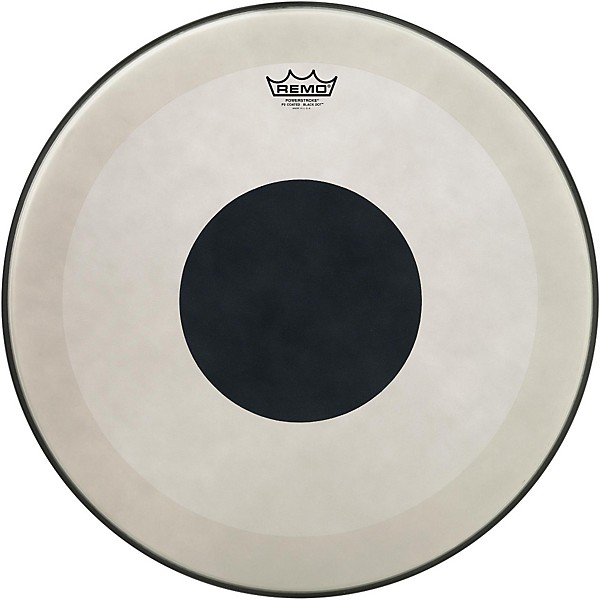 Remo Powerstroke 3 Coated Bass Drum Head with Black Dot 24 in.