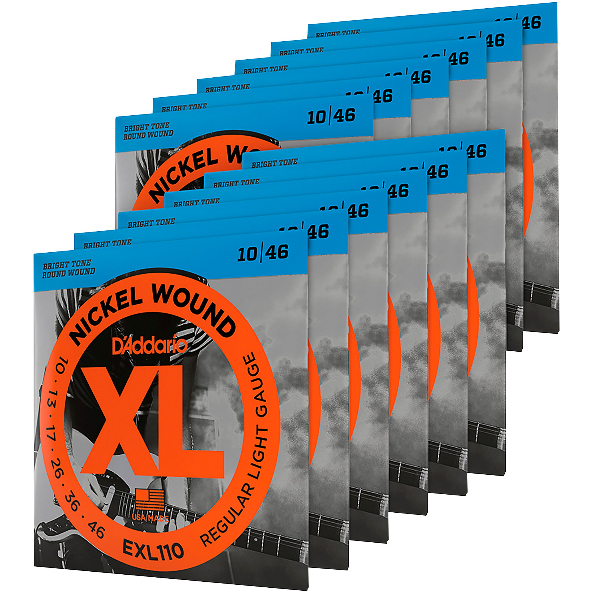 D'Addario EXL110-12P Nickel Wound Light Electric Guitar Strings 12 