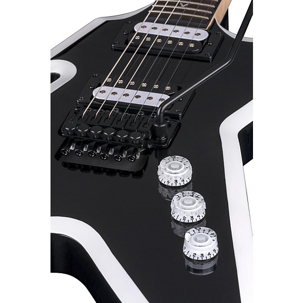 Open Box Dean Dimebag Razorback DB Electric Guitar with Floyd Rose Bridge Level 1 Black and White