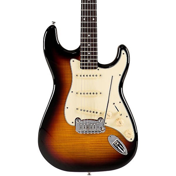 G&L Tribute Series Legacy with Flamed Maple Top 3-Color Sunburst Rosewood Fingerboard