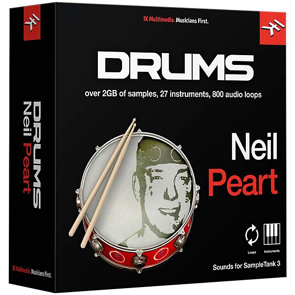 Clearance IK Multimedia SampleTank 3 Instrument Collection - Neil Peart Drums