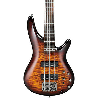 Ibanez Sr405eqm Quilted Maple 5-String Electric Bass Guitar Dragon Eye Burst for sale