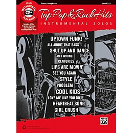 Alfred Top Pop & Rock Hits Instrumental Solos Tenor Saxophone Book & CD