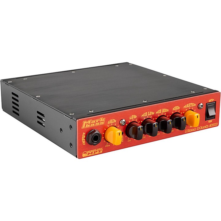 ベース Markbass NANO MARK 300 Markbass Nano Mark 300 Compact 300W Bass Amp Head Red | Guitar Center