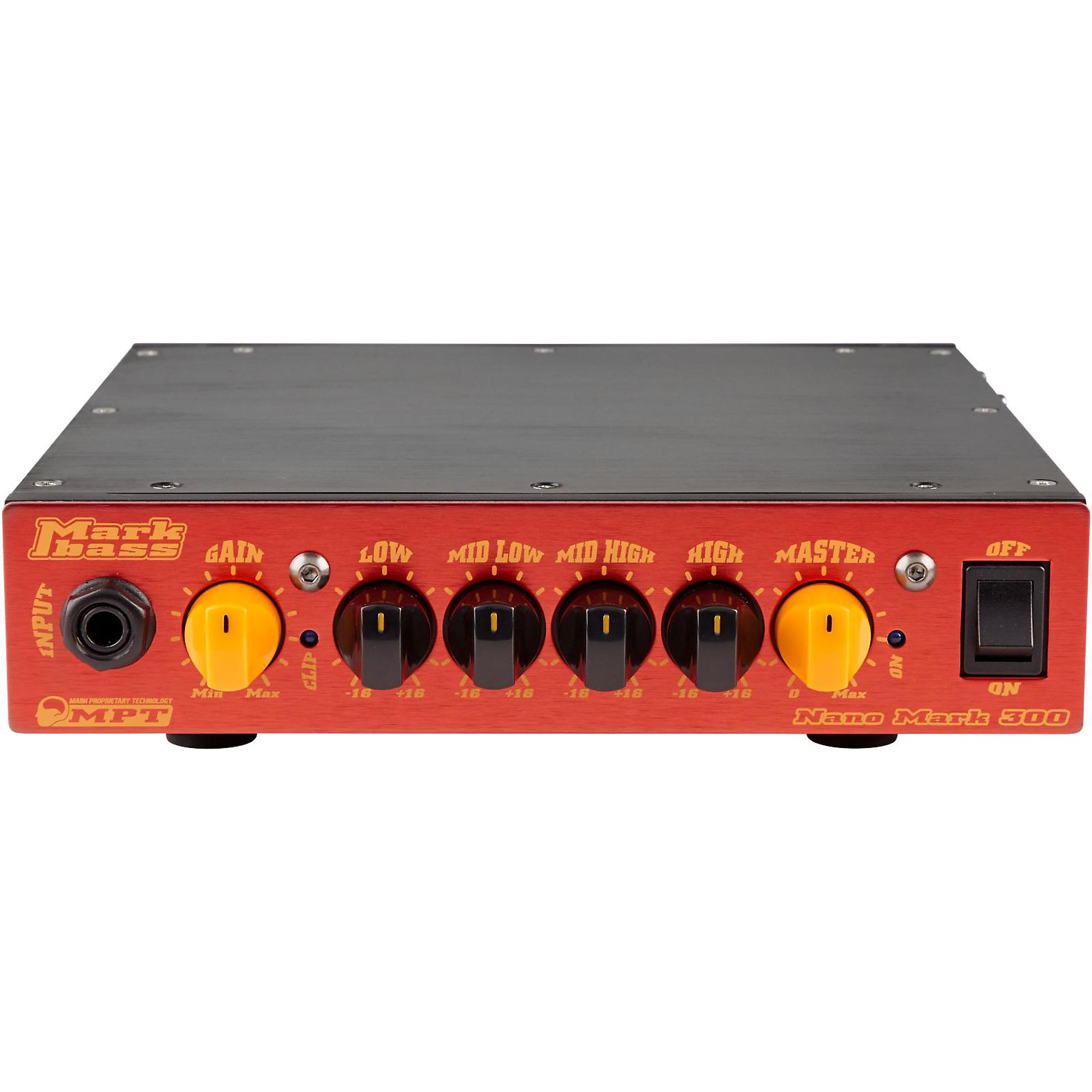 ベース Markbass NANO MARK 300 Markbass Nano Mark 300 Compact 300W Bass Amp Head Red | Guitar Center