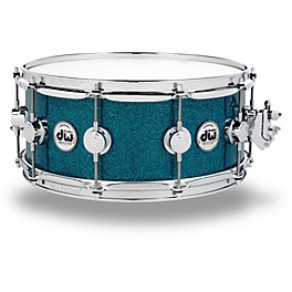 DW Collector's Series FinishPly Teal Glass Snare Drum With Chrome Hardware 14 x 6 in.