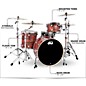 DW Collector's Series 3-Piece FinishPly Tiger Oyster Shell Pack With Chrome Hardware