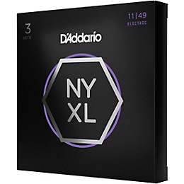 D'Addario NYXL1149 Medium 3-Pack Electric Guitar Strings