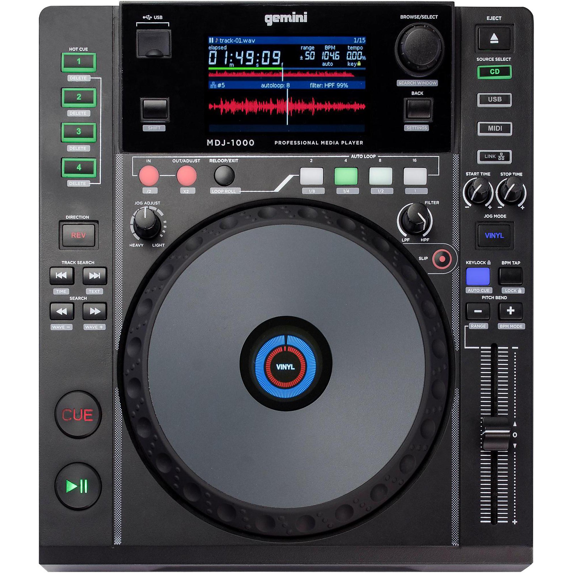 Open Box Gemini MDJ-1000 Professional Media Player | Guitar Center