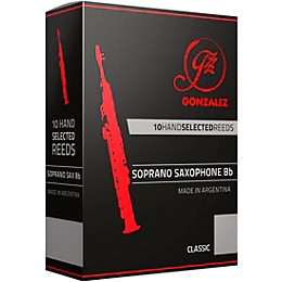 Gonzalez Classic Soprano Saxophone Reeds Box of 10 Strength 2.5