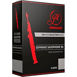 Gonzalez Classic Soprano Saxophone Reeds Box of 10 Strength 2.5