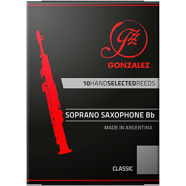 Gonzalez Classic Soprano Saxophone Reeds Box of 10 Strength 2.5